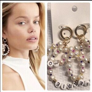 Free People Mon Amie Beaded Hoop Earrings